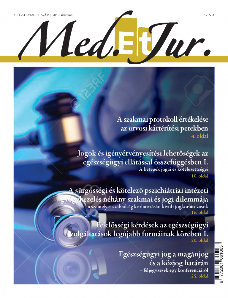 MED. et JUR. 10. évfolyam 1. szám